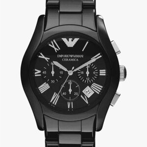 Emporio Armani Black Ceramic Chronograph Timepiece